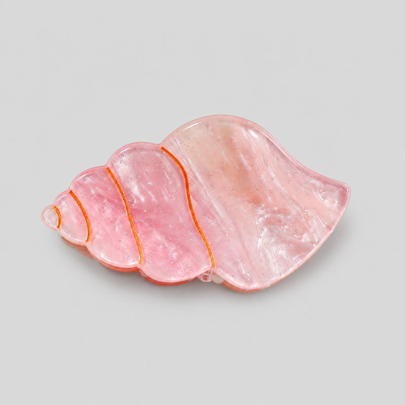 Seashell Pearlescent Hair Claw Clip