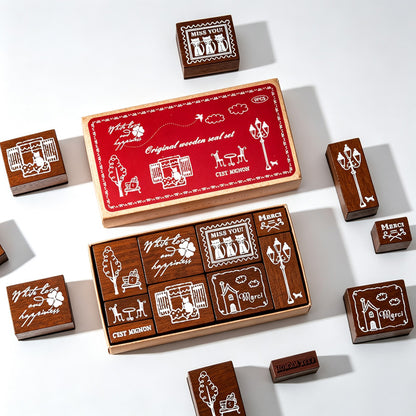 Journal Decor Wooden Stamp Set