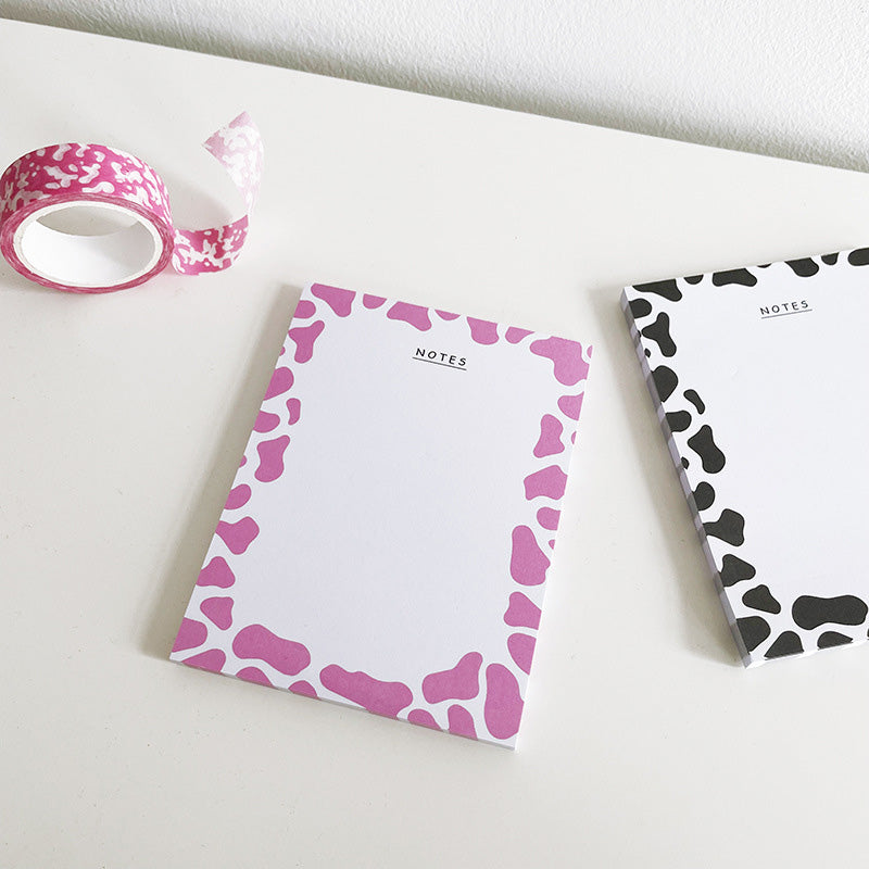 Cow Spot Border Non‑Sticky Notes