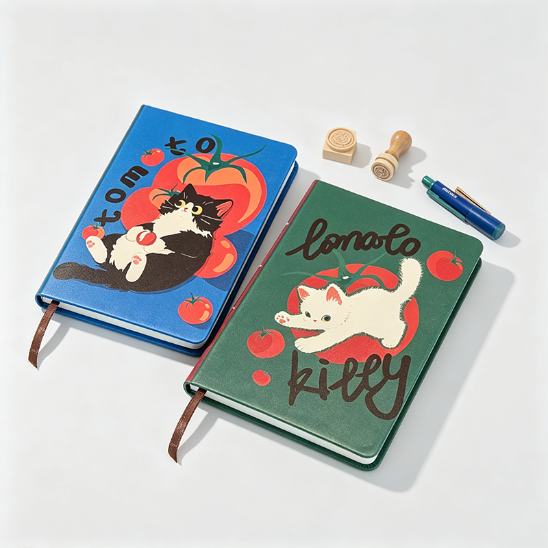 Tomato Cat Printed Hardcover Notebook