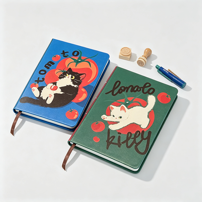 Tomato Cat Printed Hardcover Notebook