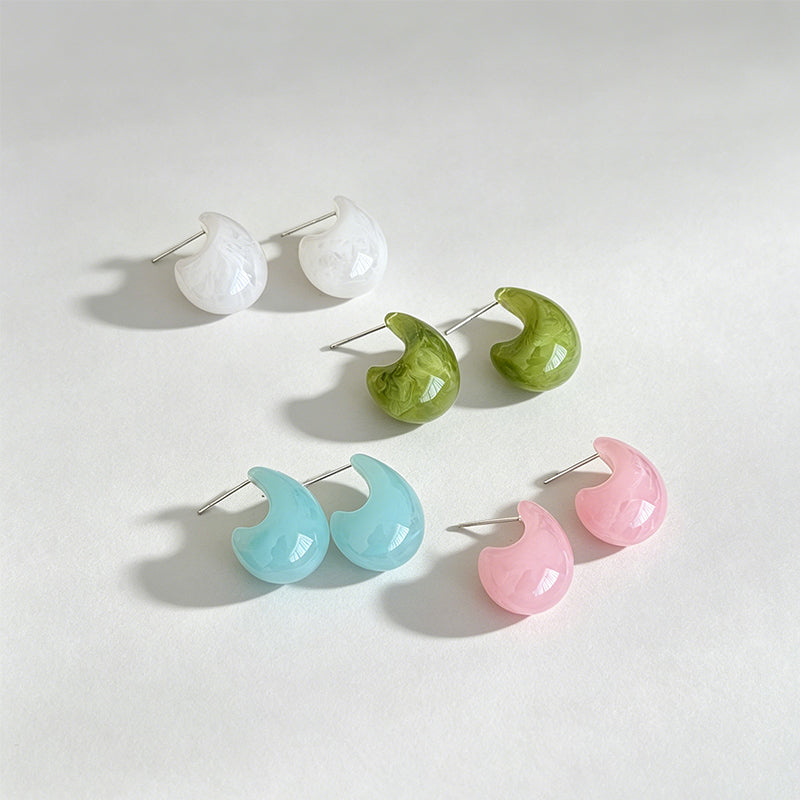 Resin Stud Earrings