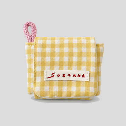 Gingham Earphone Mini Pouches