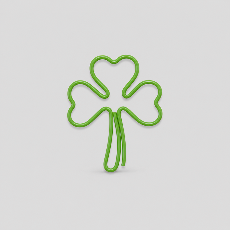 10PCS Creative Four Leaf Clover Shape Metal Paper Clips