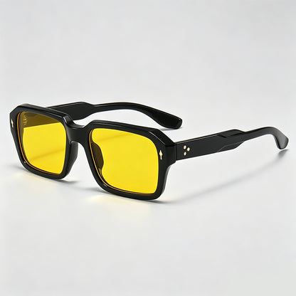 Square Retro Rivet Decor UV Protection Sunglasses