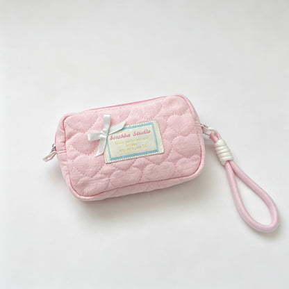 Heart Quilted Storage Pouch