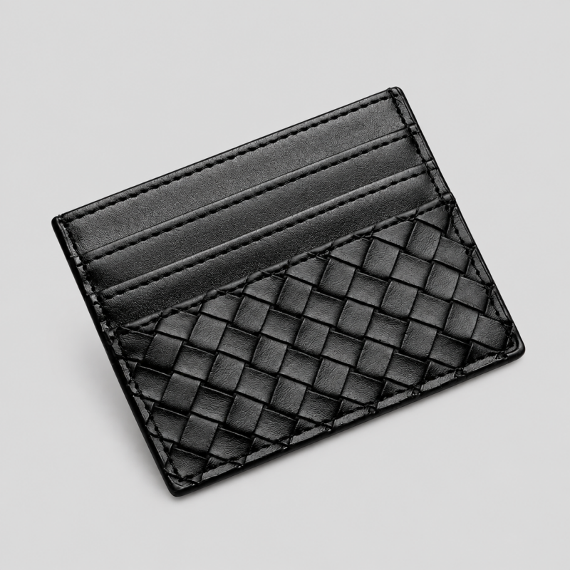 Thin Woven Wallet Card Holder