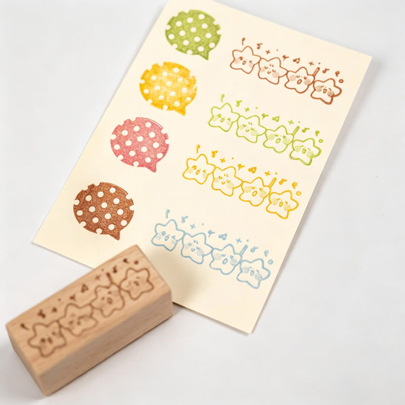 Bubble Frame Beech Wood Stamp