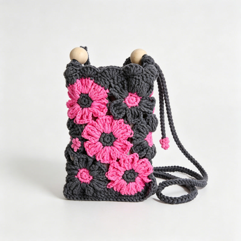 Crochet Flower Phone Pouch