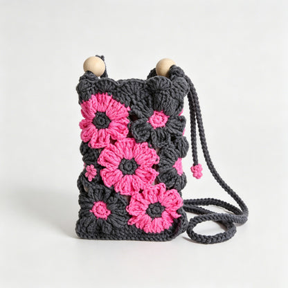 Crochet Flower Phone Pouch