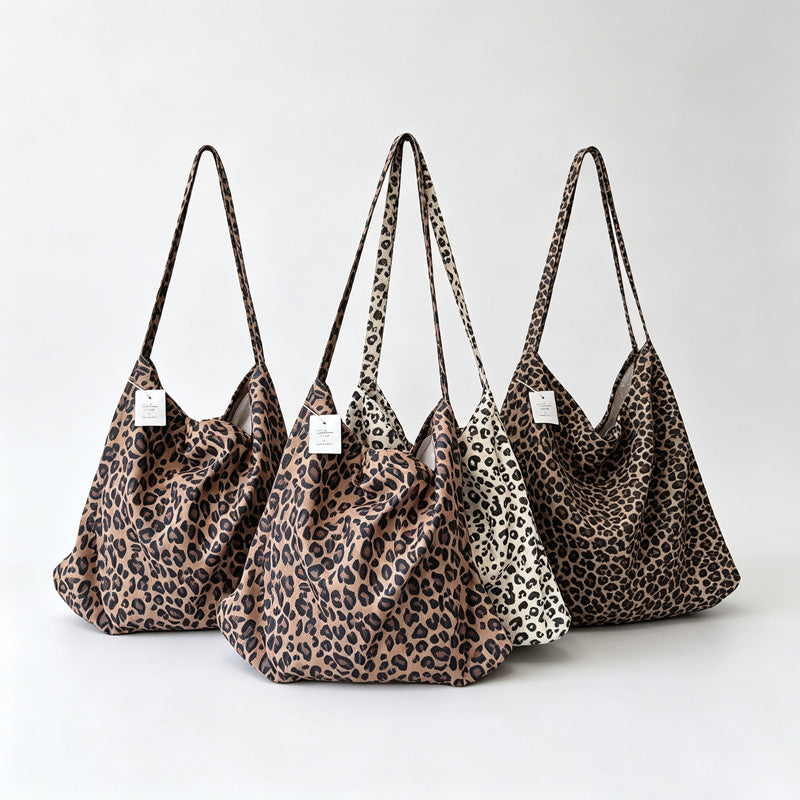 Leopard Shoulder Tote Bag