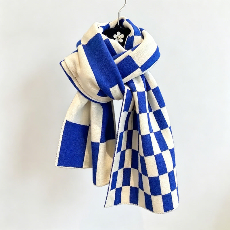 Checkerboard Fringe Scarf