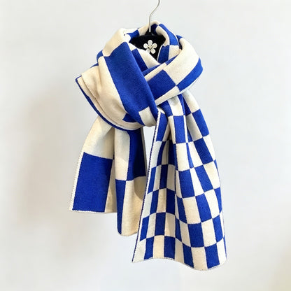 Checkerboard Fringe Scarf