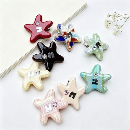 Starfish Shape Rhinestone Hair Clip