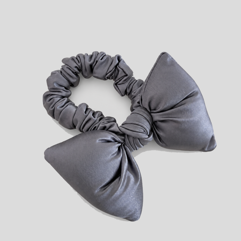 Padded Bow Fabric Hair Tie