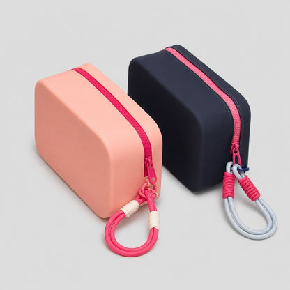 Color Block Hard Zip Case