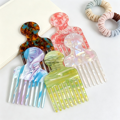 Acetate Wide Tooth Hair Pick Comb