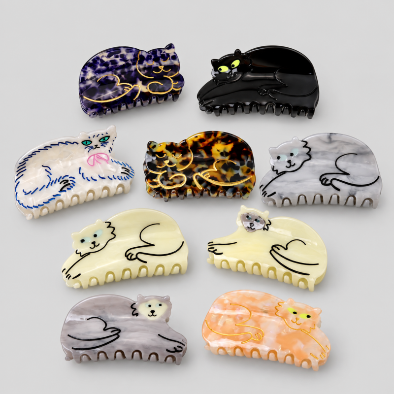 Cat Animal Shape Hair Claw Clip