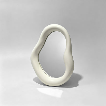 Ear-shaped Irregular Ceramic Framed Vanity Mirror