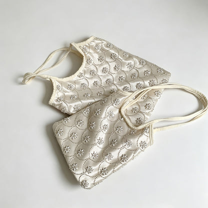 Embossed Floral Shoulder Tote