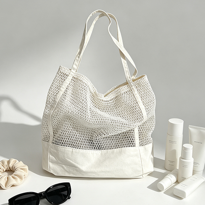 Mesh Pocket Tote Bag