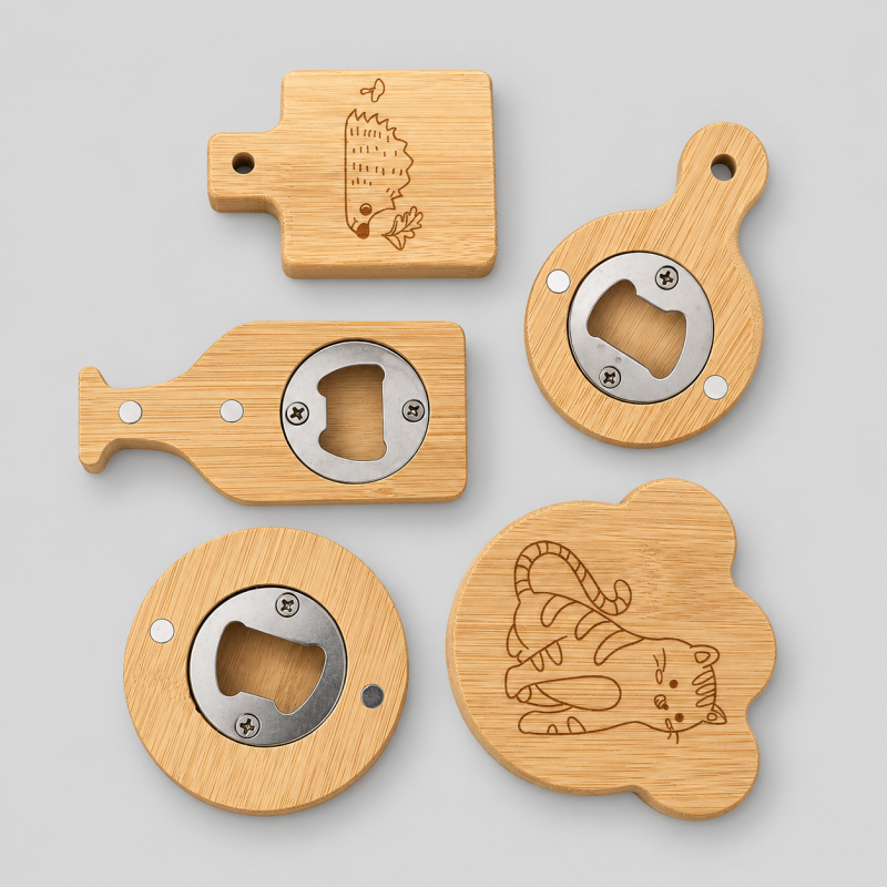 Wooden Bottle Opener Coaster