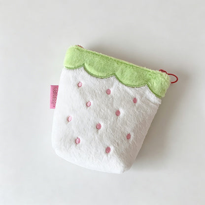 Strawberry Flat Zip Pouch