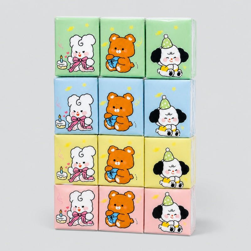 Animal Party Print Pocket Tissues Set