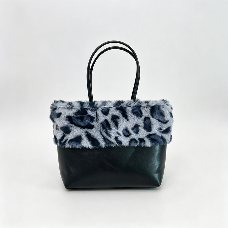 Leopard Print Plush Crossbody Bag