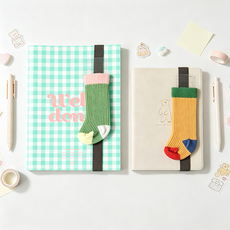 Sock‑Shaped Book Band Pen Pouch