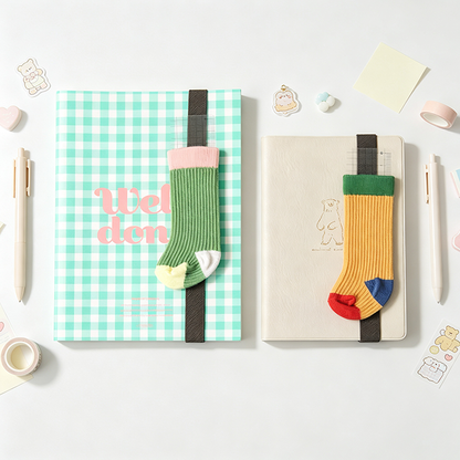 Sock‑Shaped Book Band Pen Pouch