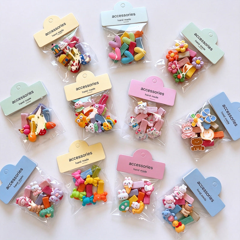 Resin House Hair Clips Set