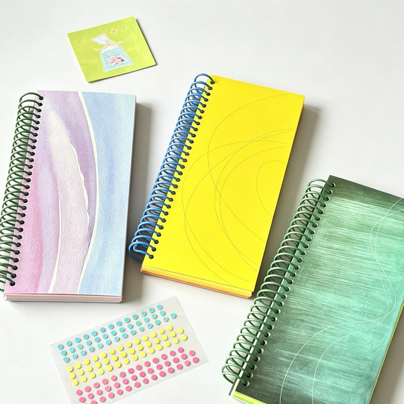 Watercolor Print Spiral Bound Notebook