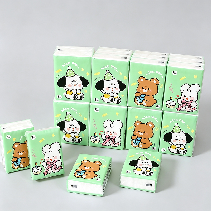 Animal Party Print Pocket Tissues Set