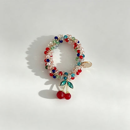 Flower Shape Bead Hair Tie
