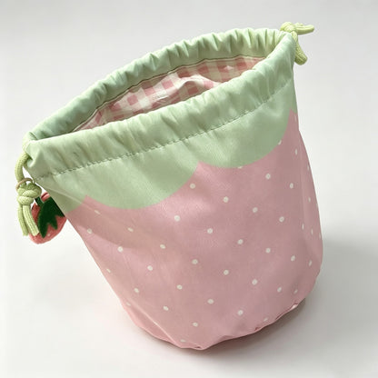 Strawberry Drawstring Storage Pouch