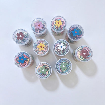100 PCS Colored Mini Elastic Hair Ties