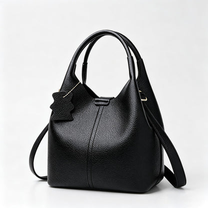 Faux PU Leather Bucket Crossbody Bag