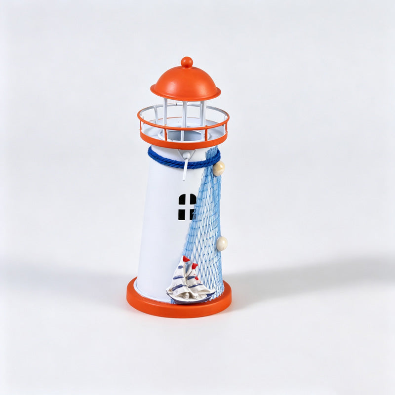 Metal Lighthouse Candle Holder