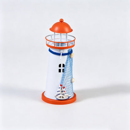 Metal Lighthouse Candle Holder