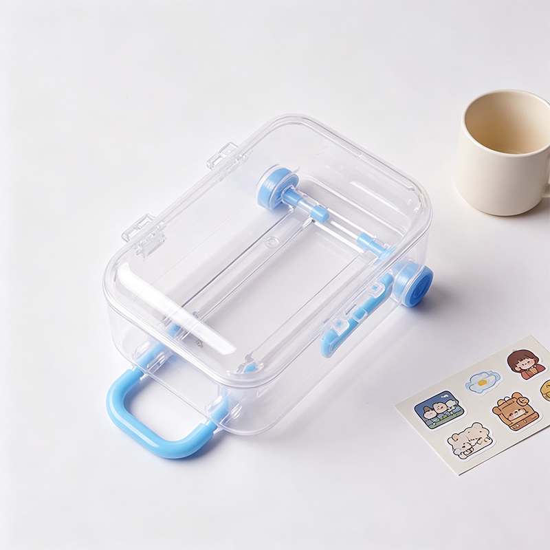 Mini Rolling Luggage Shaped Storage Box