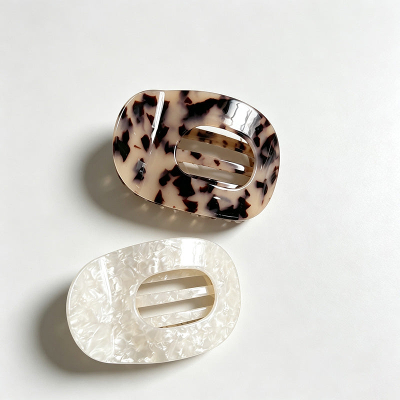 Flat Oval Hollow Hair Claw