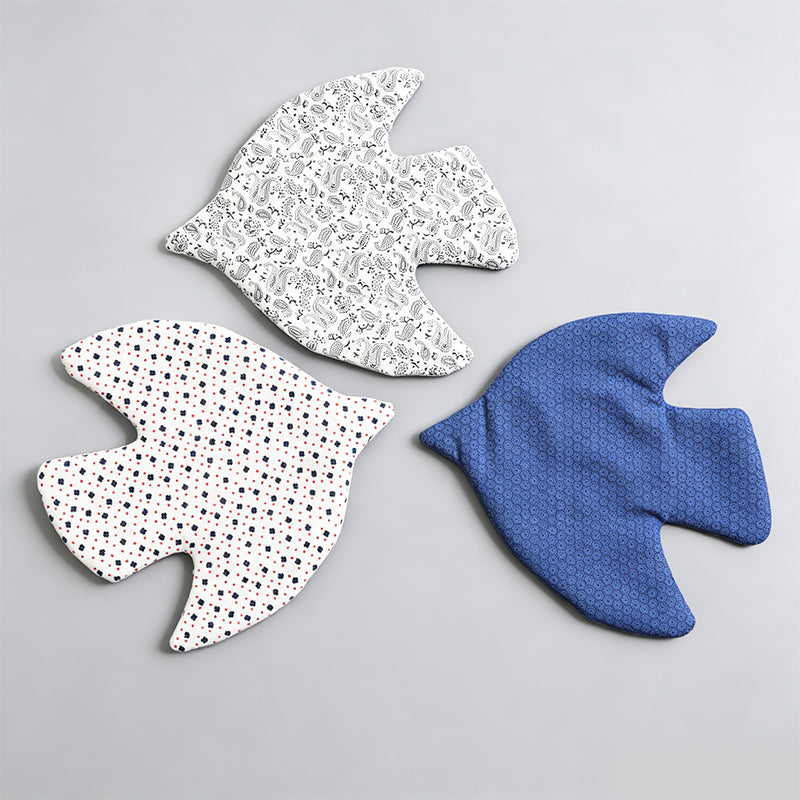 Decorative Cotton Blend Bird-Shaped Floral Fabric Coaster