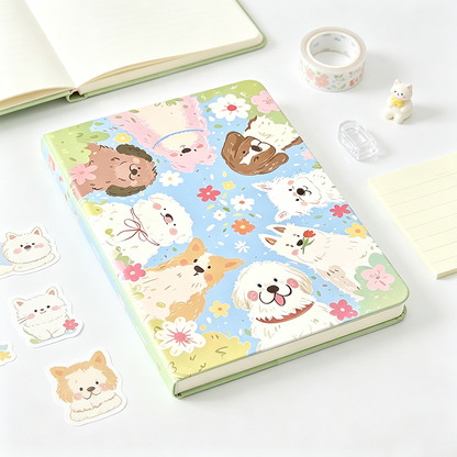 Cartoon Dog Printed Hardcover Notebook