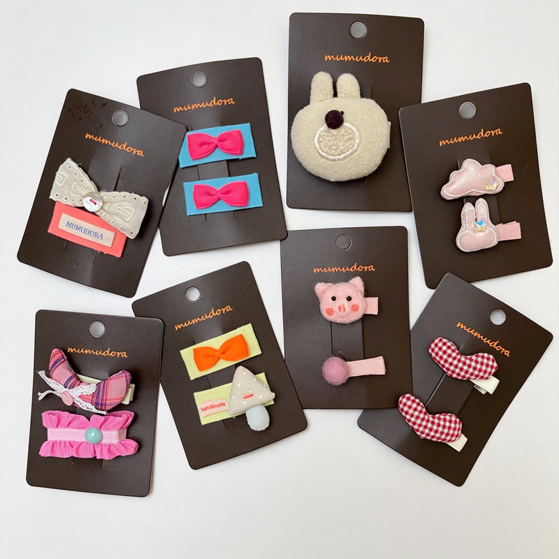 Fabric Lovely Hair Clips Set