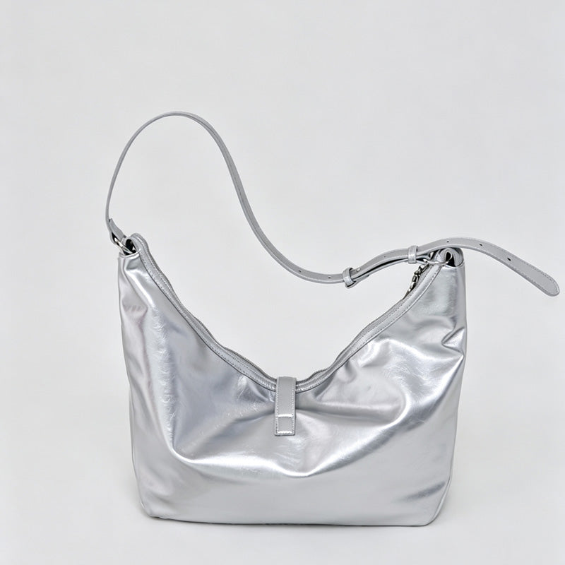 Metallic Slouch Shoulder Bag