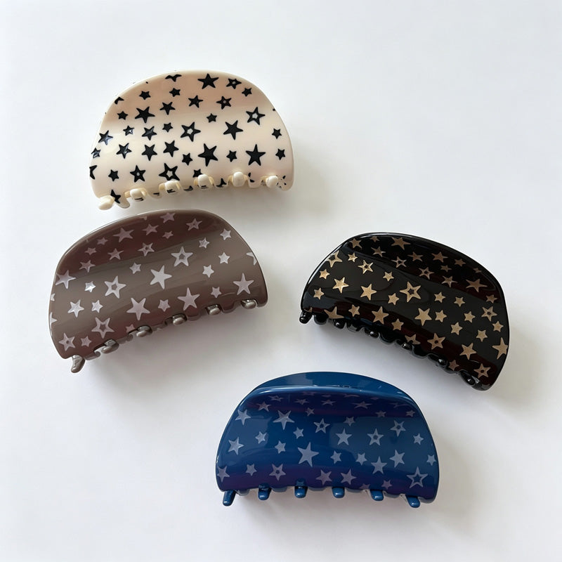 Star Print Acrylic Hair Claw