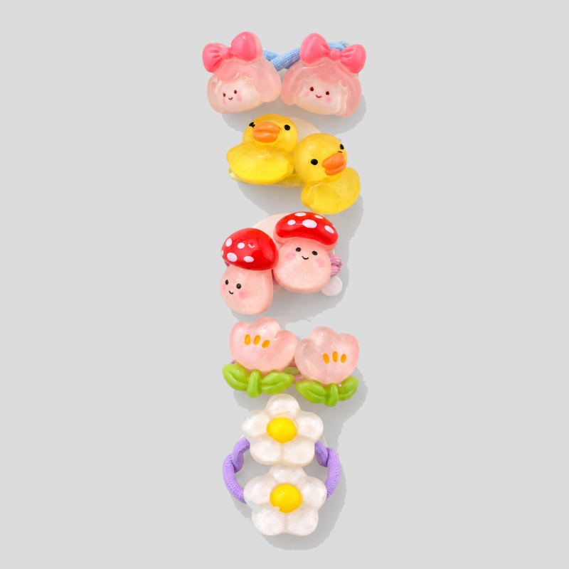 Animal Flower Elastic Hair Ties