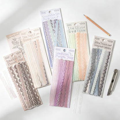 Lace Border Sticker Strips Set