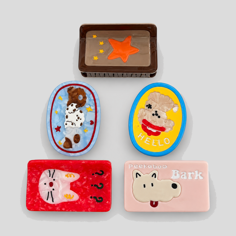 Animal Graphic Acetate Hair Claw
